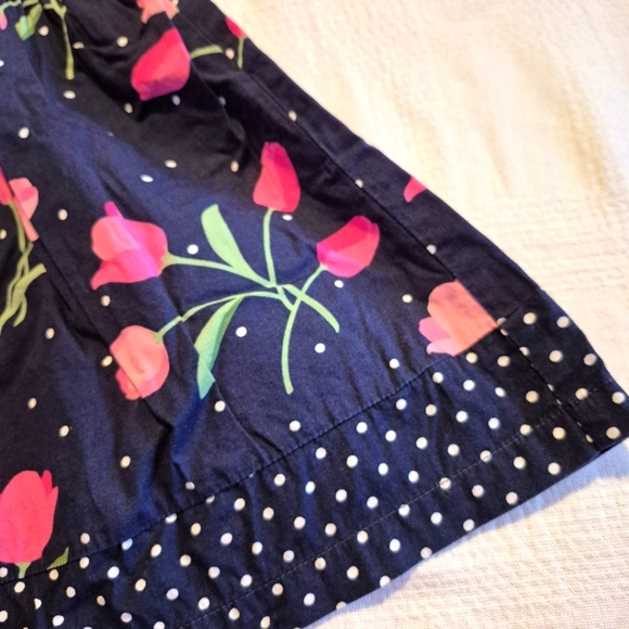 Gymboree Outlet girls size 2T navy with pink tulip design dress VGUC - Picture 2 of 6